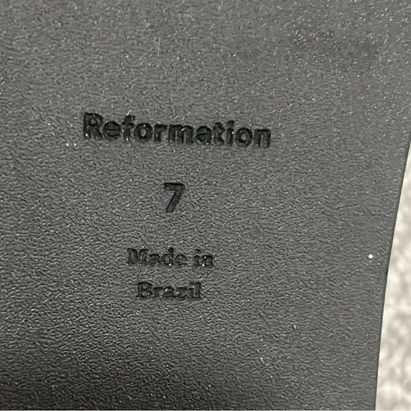 Reformation Eden Platform Thong Sandals Black Platform Size 7 - Picture 12 of 14